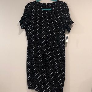 Old Navy black polka dot dress- with tags!